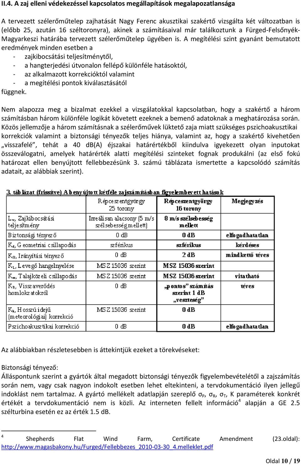 A megítélési szint gyanánt bemutatott eredmények minden esetben a - zajkibocsátási teljesítménytől, - a hangterjedési útvonalon fellépő különféle hatásoktól, - az alkalmazott korrekcióktól valamint -