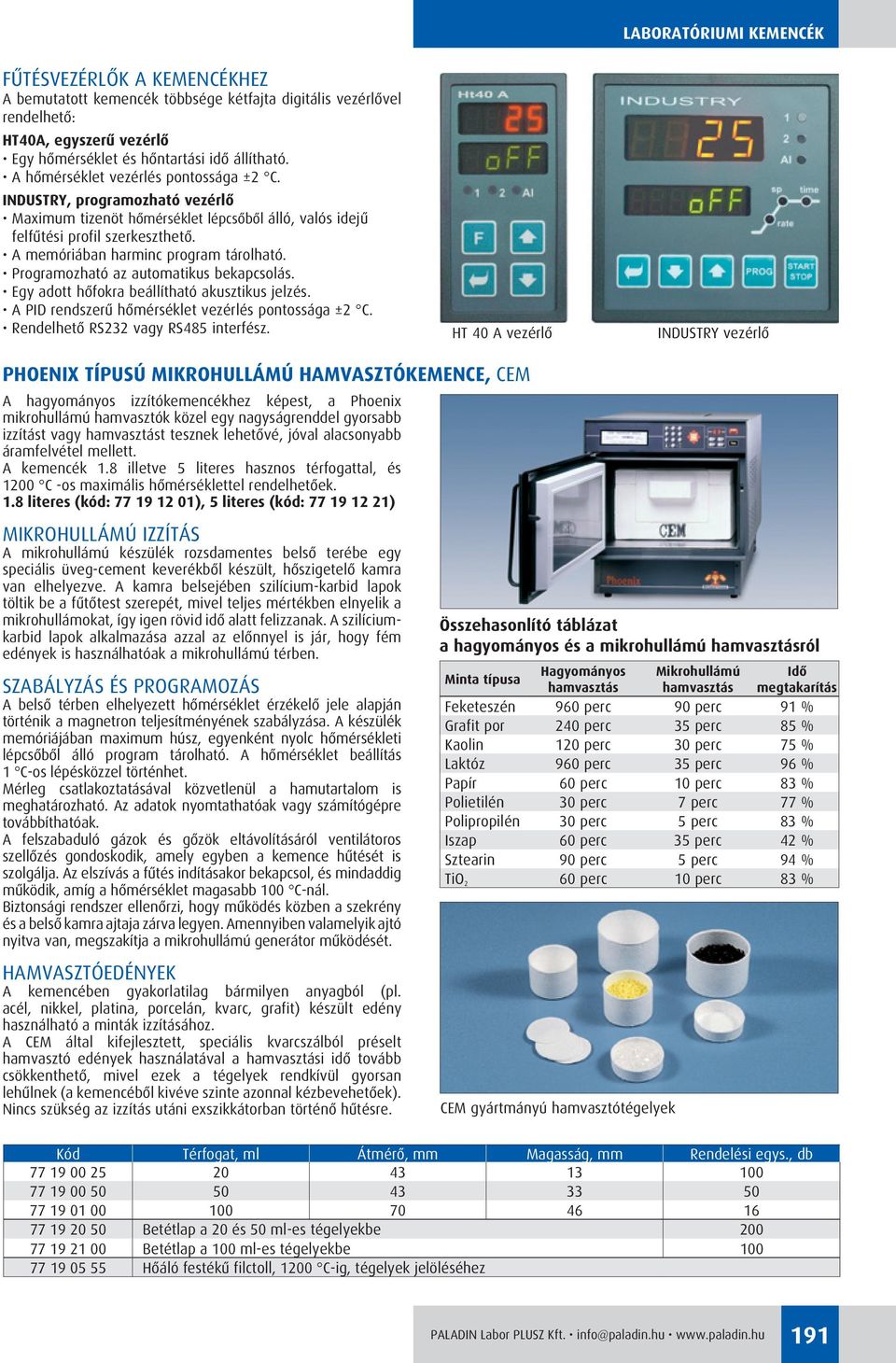 Programozható az automatikus bekapcsolás. Egy adott hôfokra beállítható akusztikus jelzés. A PID rendszerû hômérséklet vezérlés pontossága ±2 C. Rendelhetô RS232 vagy RS485 interfész.