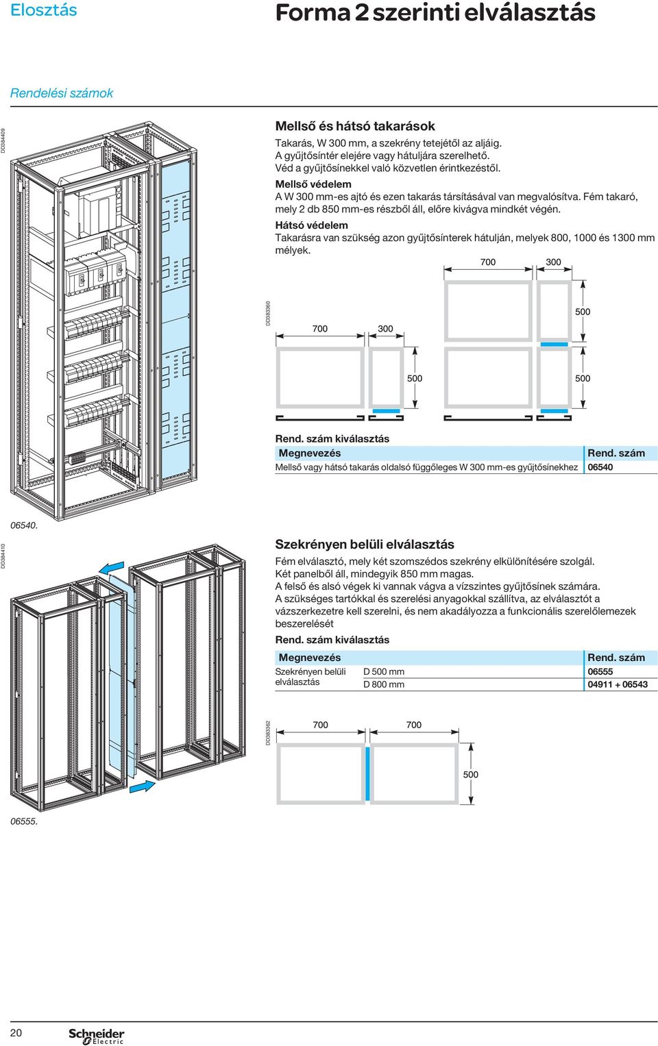 Fém takaró, mely 2 db 850 mm-es részből áll, előre kivágva mindkét végén. Hátsó védelem Takarásra van szükség azon gyűjtősínterek hátulján, melyek 800, 1000 és 1300 mm mélyek.