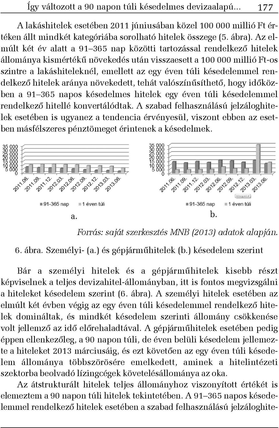 késedelemmel rendelkezõ hitelek aránya növekedett, tehát valószínûsíthetõ, hogy idõközben a 91 365 napos késedelmes hitelek egy éven túli késedelemmel rendelkezõ hitellé konvertálódtak.