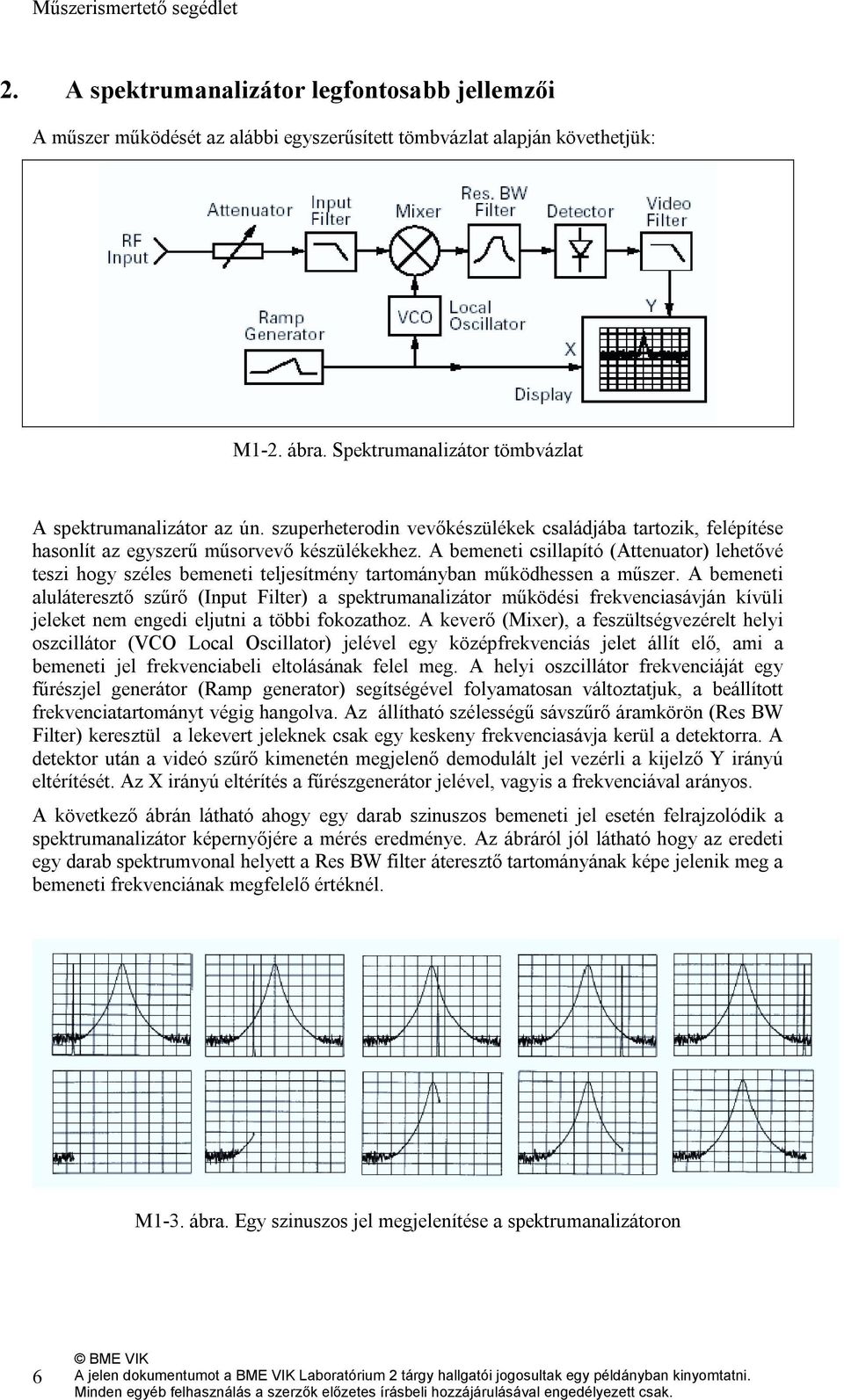 A bemeneti csillapító (Attenuator) lehetővé teszi hogy széles bemeneti teljesítmény tartományban működhessen a műszer.