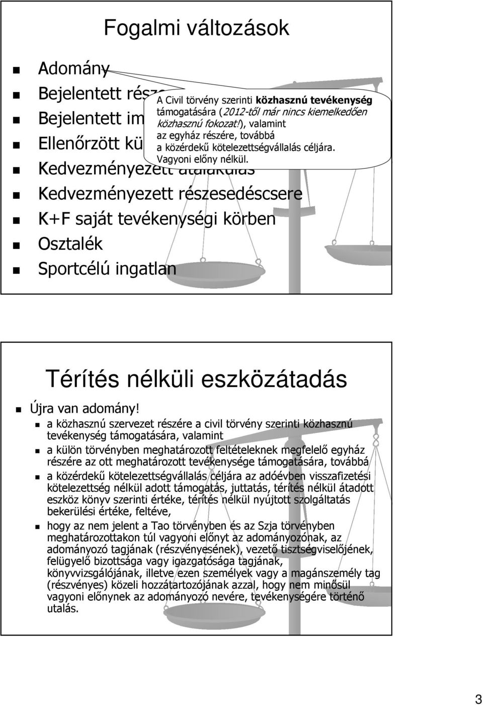 Kedvezményezett részesedéscsere K+F saját tevékenységi körben Osztalék Sportcélú ingatlan Térítés nélküli eszközátadás Újra van adomány!