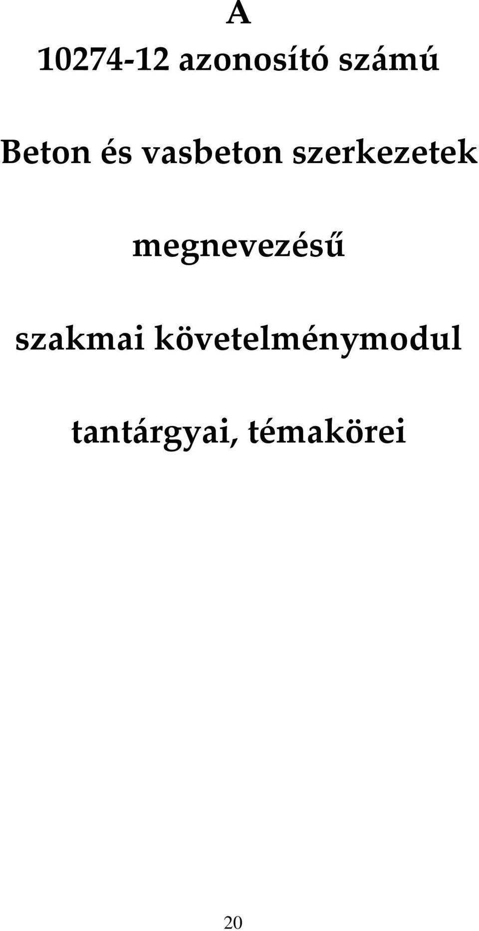 megnevezésű szakmai