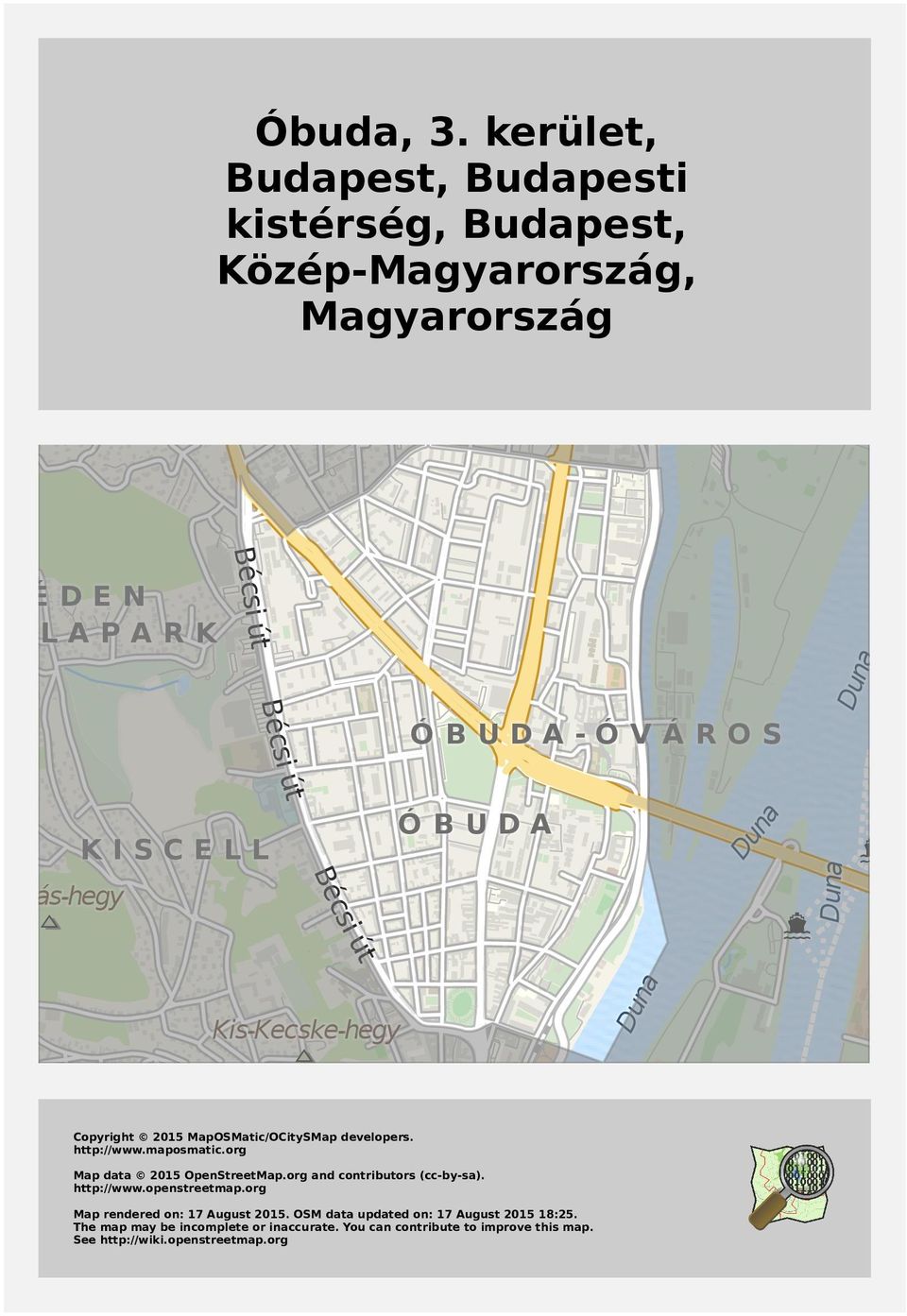 Kis-Kecske-hegy opyright 201 MapOSMatic/OitySMap developers. http://www.maposmatic.org Map data 201 OpenStreetMap.