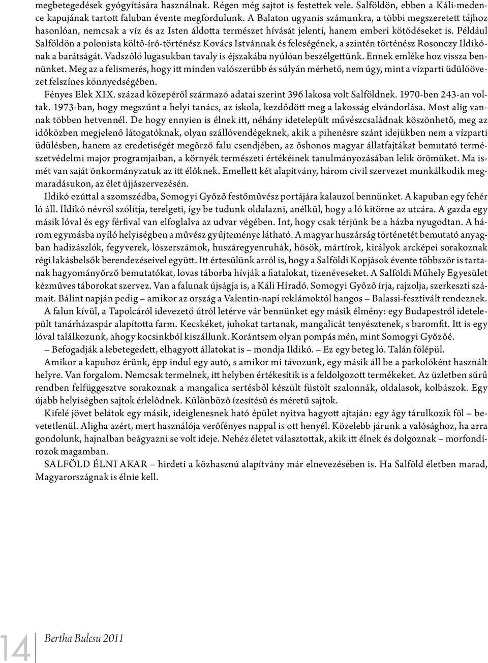 Például Salföldön a polonista költő-író-történész Kovács Istvánnak és feleségének, a szintén történész Rosonczy Ildikónak a barátságát. Vadszőlő lugasukban tavaly is éjszakába nyúlóan beszélgettünk.