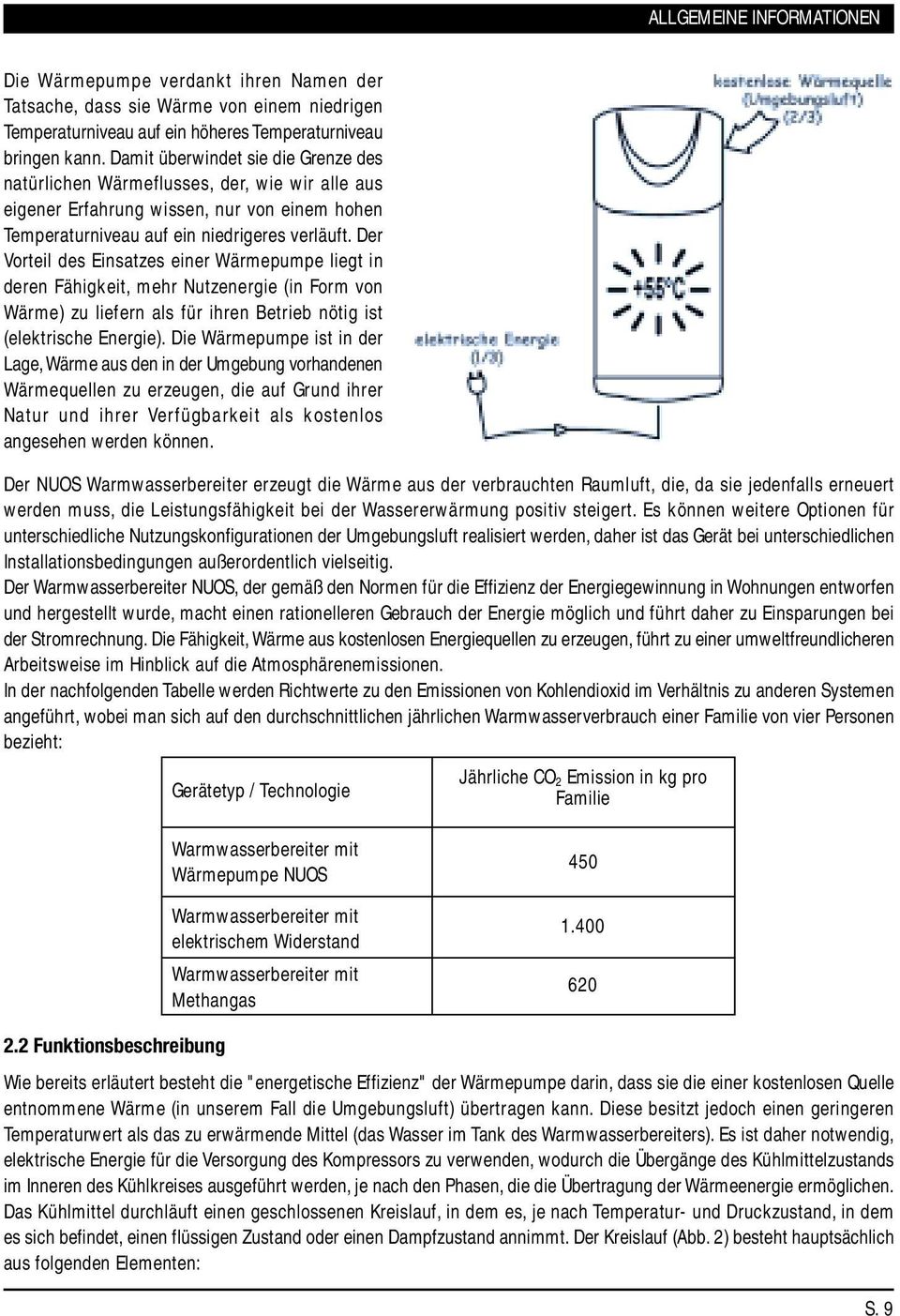 Der Vorteil des Einsatzes einer Wärmepumpe liegt in deren Fähigkeit, mehr Nutzenergie (in Form von Wärme) zu liefern als für ihren Betrieb nötig ist (elektrische Energie).