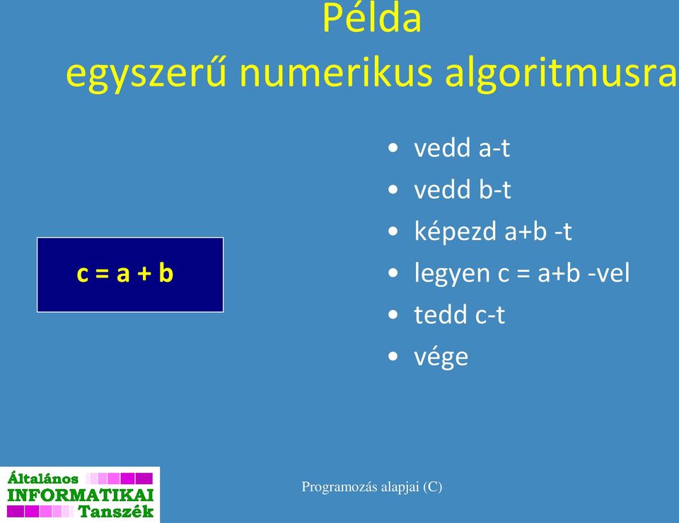 a-t vedd b-t képezd a+b -t