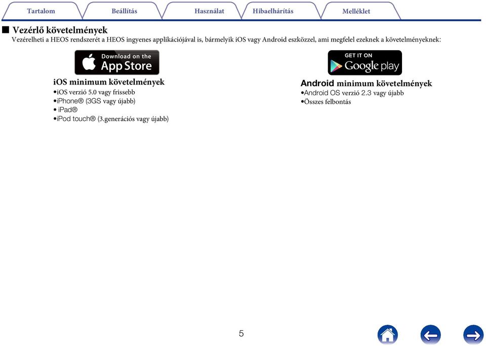 követelmények ios verzió 5.0 vagy frissebb iphone (3GS vagy újabb) ipad ipod touch (3.