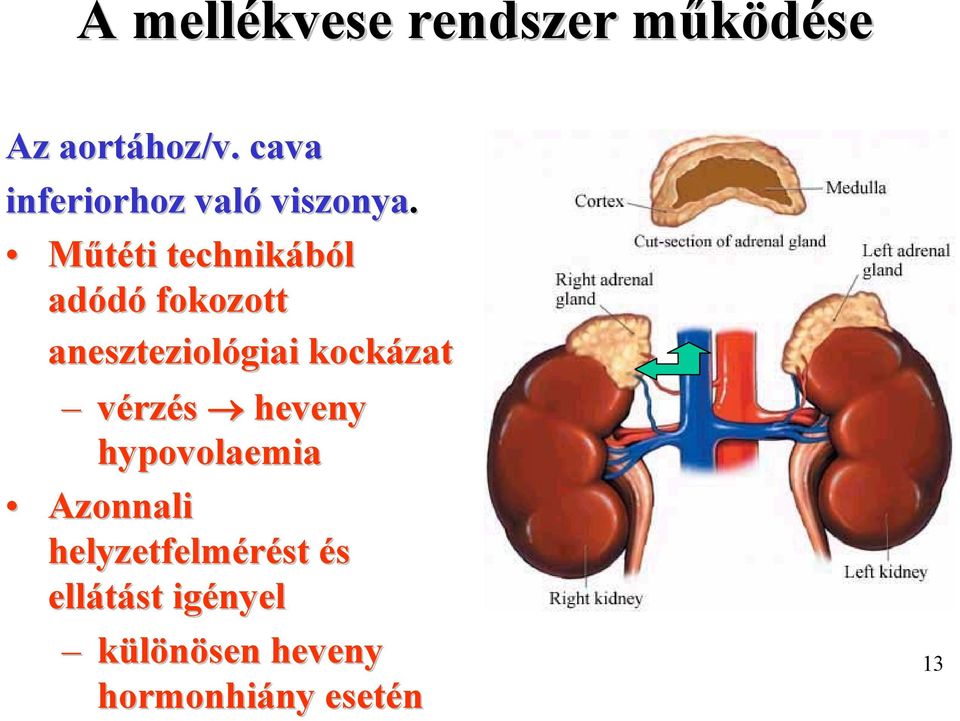 Műtéti technikából adódó fokozott aneszteziológiai kockázat