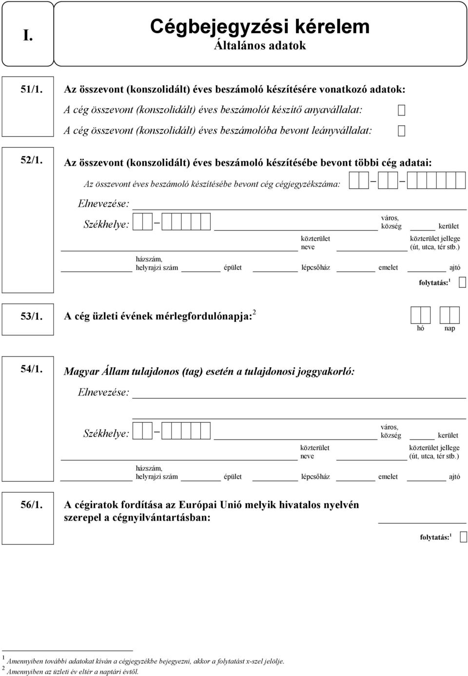 leányvállalat: 52/1.