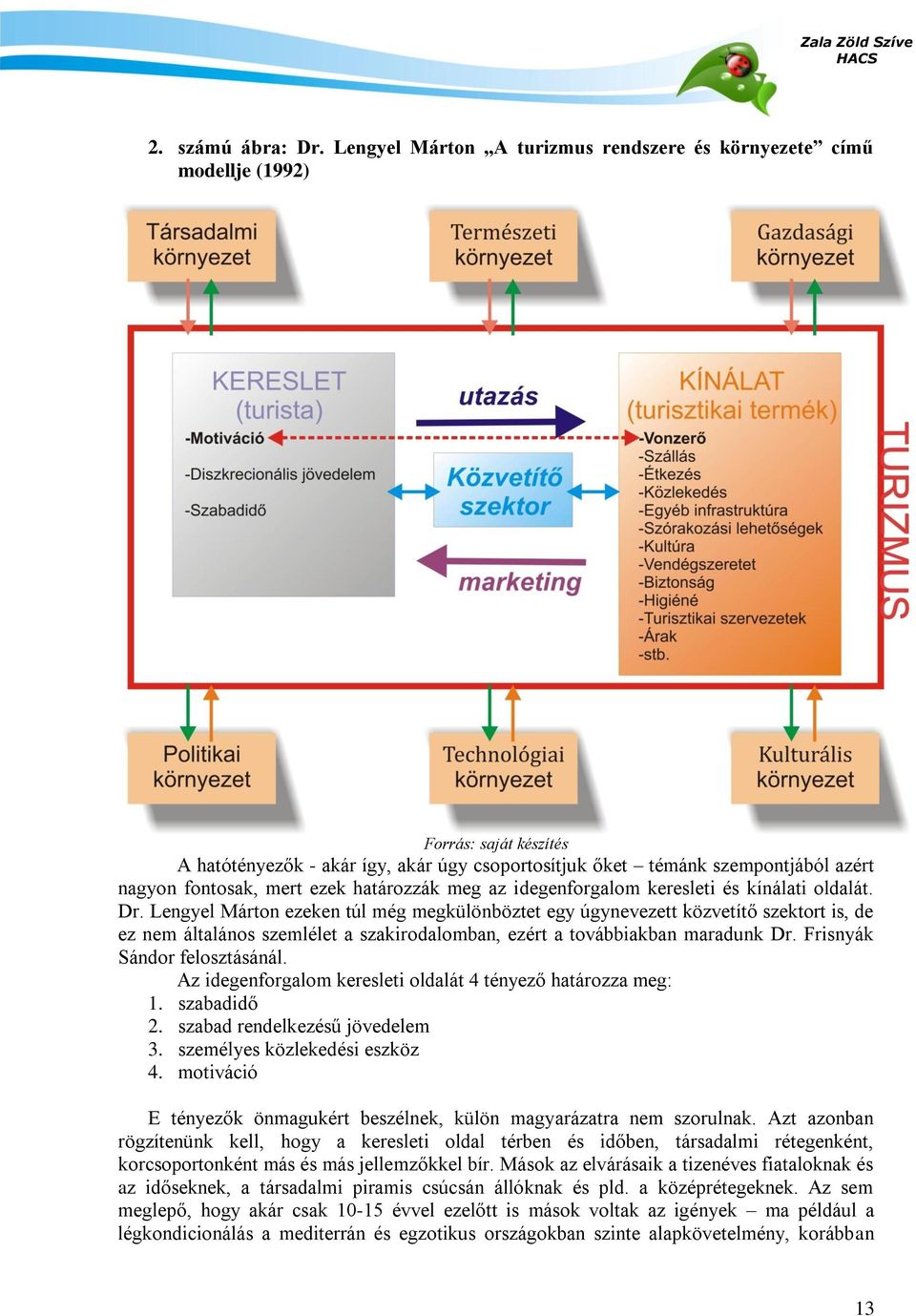 ezek határozzák meg az idegenforgalom keresleti és kínálati oldalát. Dr.