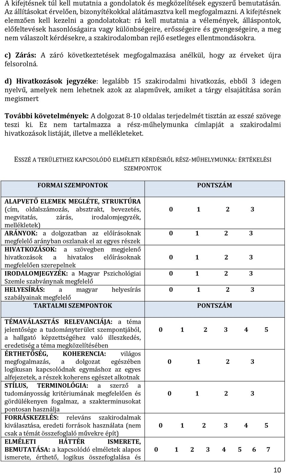 kérdésekre, a szakirodalomban rejlő esetleges ellentmondásokra. c) Zárás: A záró következtetések megfogalmazása anélkül, hogy az érveket újra felsorolná.