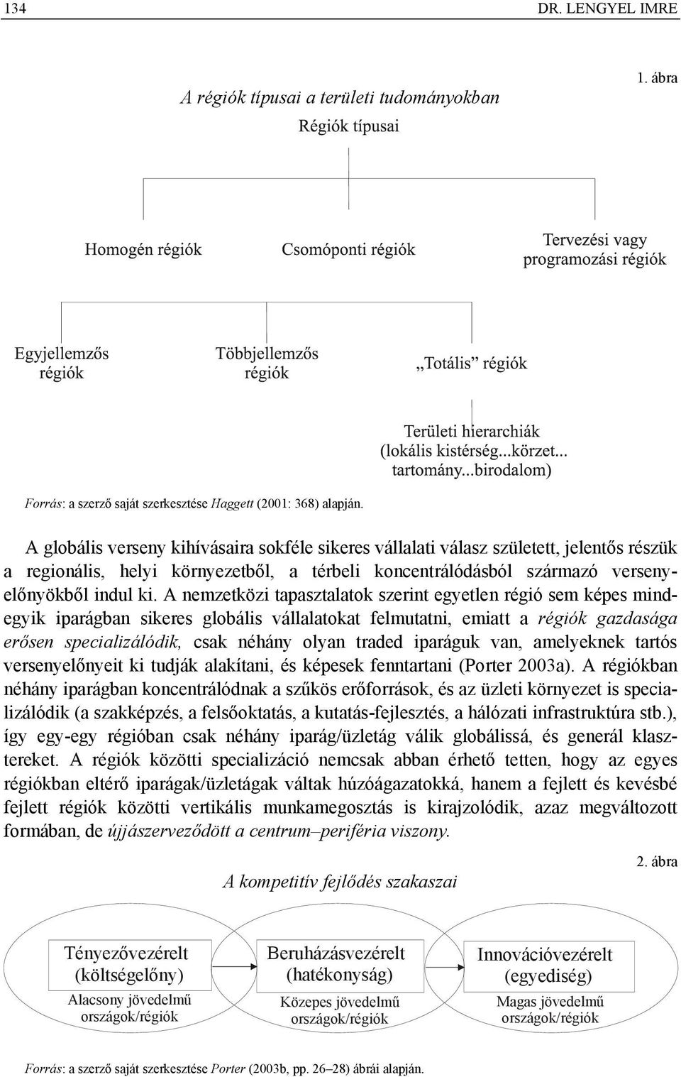 A nemzetközi tapasztalatok szerint egyetlen régió sem képes mindegyik iparágban sikeres globális vállalatokat felmutatni, emiatt a régiók gazdasága erősen specializálódik, csak néhány olyan traded