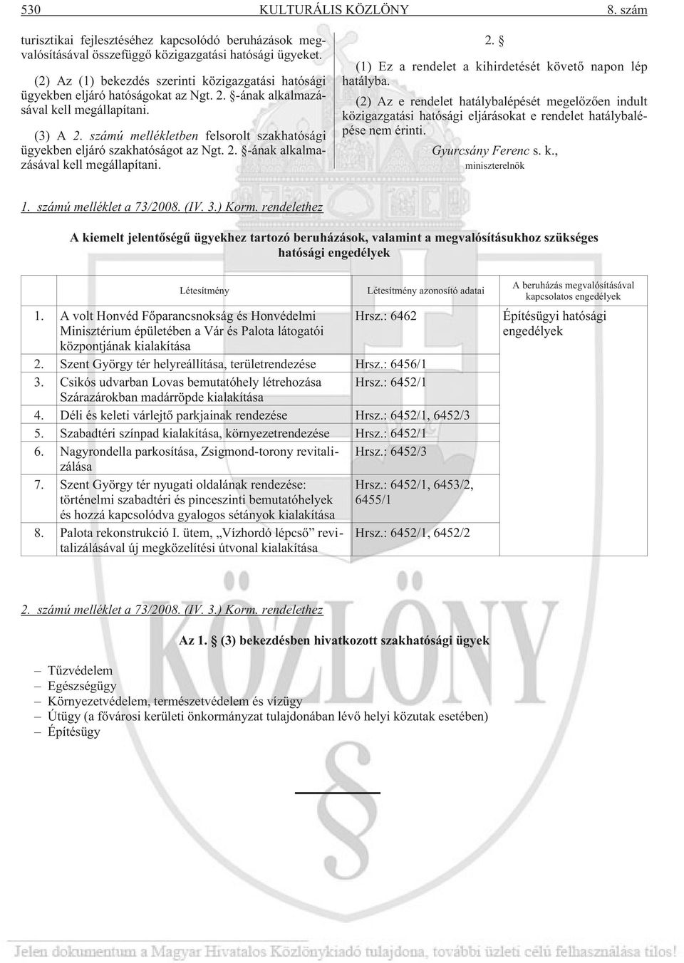 számú mellékletben felsorolt szakhatósági ügyekben eljáró szakhatóságot az Ngt. 2. -ának alkalmazásával kell megállapítani. 2. (1) Ez a rendelet a kihirdetését követõ napon lép hatályba.