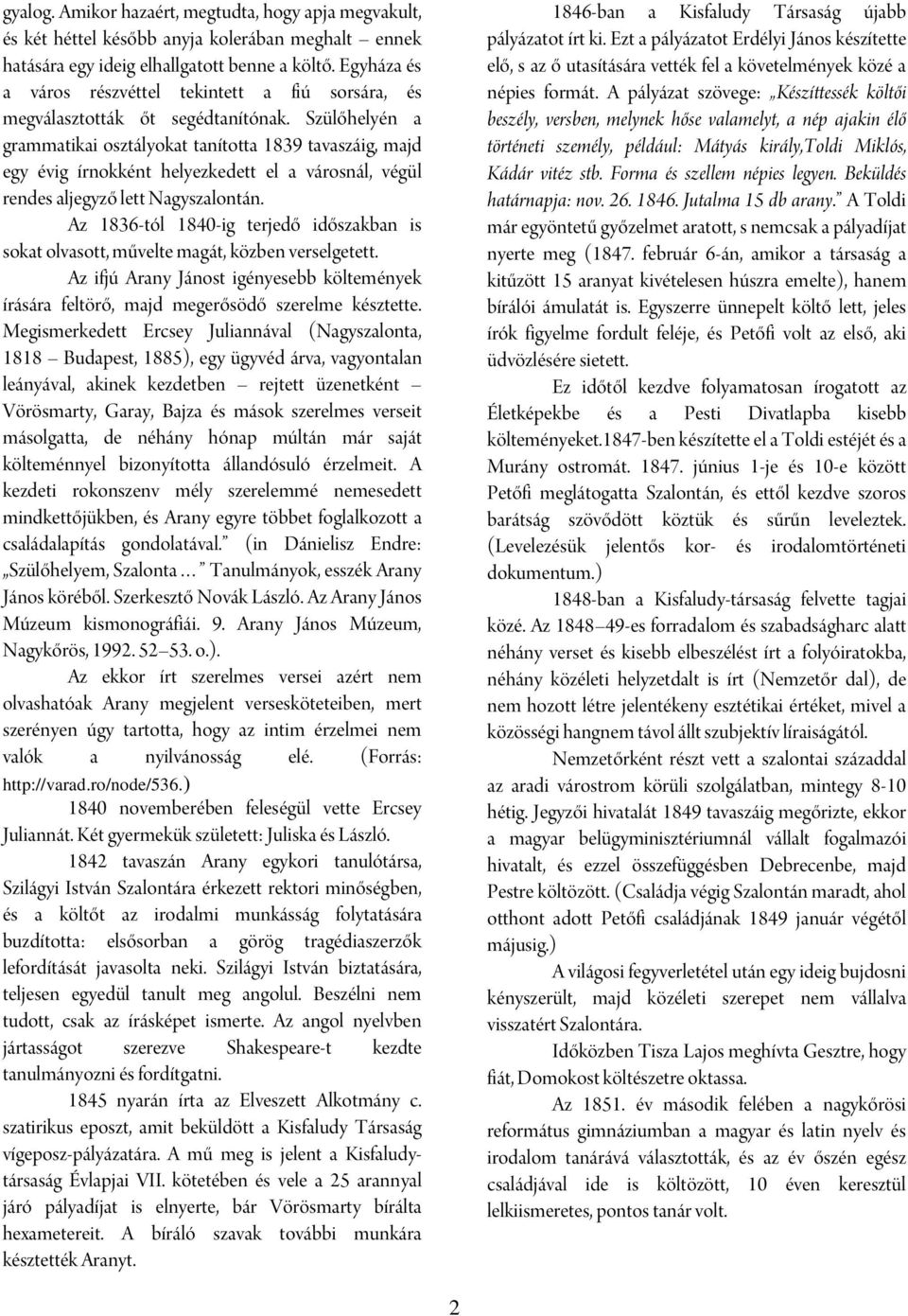 Szülőhelyén a grammatikai osztályokat tanította 1839 tavaszáig, majd egy évig írnokként helyezkedett el a városnál, végül rendes aljegyző lett Nagyszalontán.