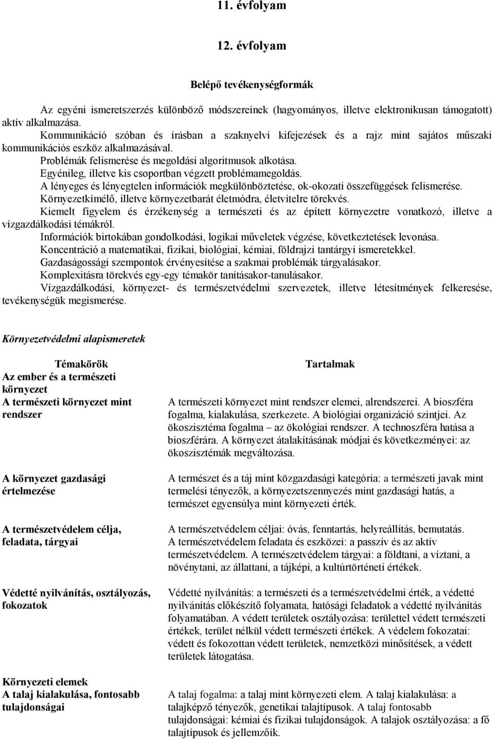 Egyénileg, illetve kis csoportban végzett problémamegoldás. A lényeges és lényegtelen információk megkülönböztetése, ok-okozati összefüggések felismerése.