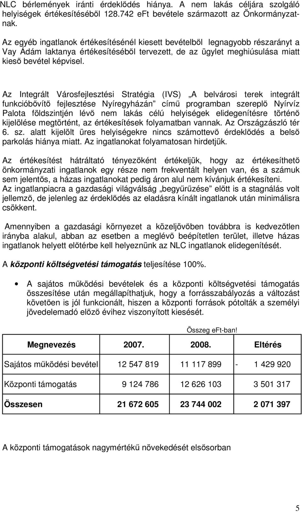 Az Integrált Városfejlesztési Stratégia (IVS) A belvárosi terek integrált funkcióbvít fejlesztése Nyíregyházán cím programban szerepl Nyírvíz Palota földszintjén lév nem lakás célú helyiségek