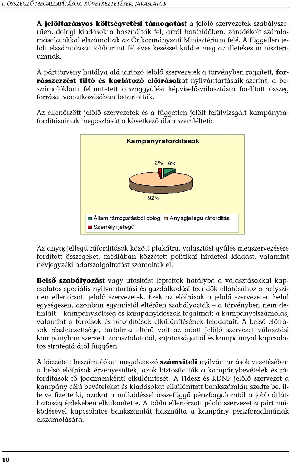 A párttörvény hatálya alá tartozó jelölő szervezetek a törvényben rögzített, forrásszerzést tiltó és korlátozó előírásokat nyilvántartásaik szerint, a beszámolókban feltüntetett országgyűlési