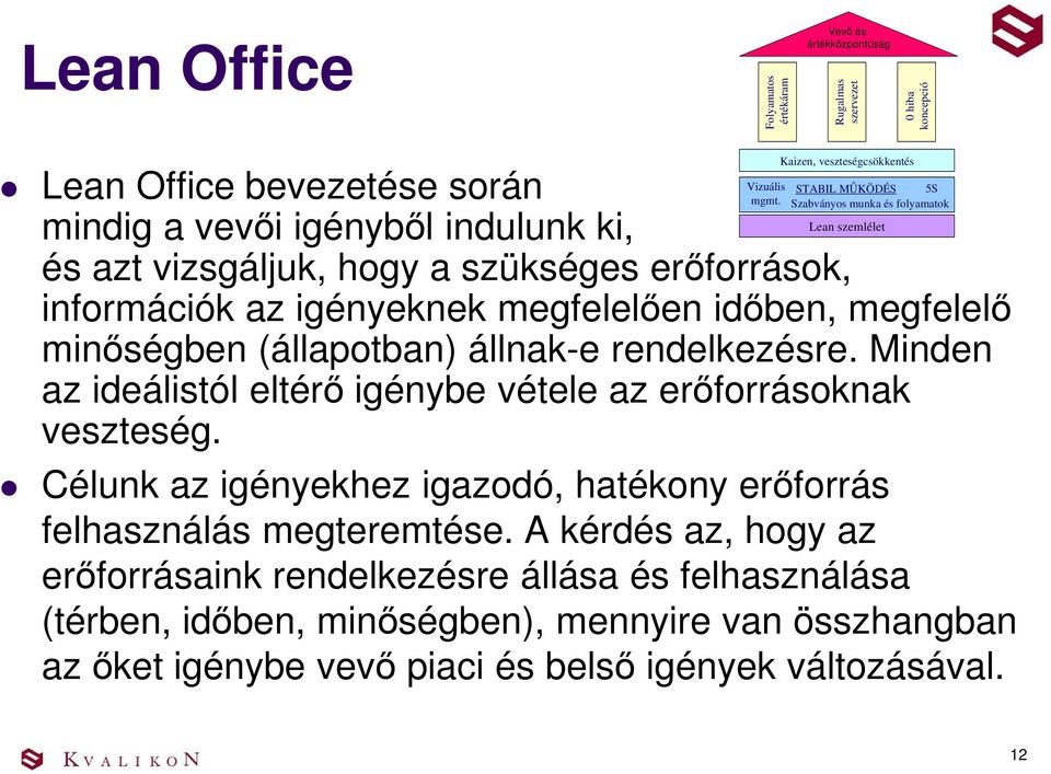 minőségben (állapotban) állnak-e rendelkezésre. Minden az ideálistól eltérő igénybe vétele az erőforrásoknak veszteség.