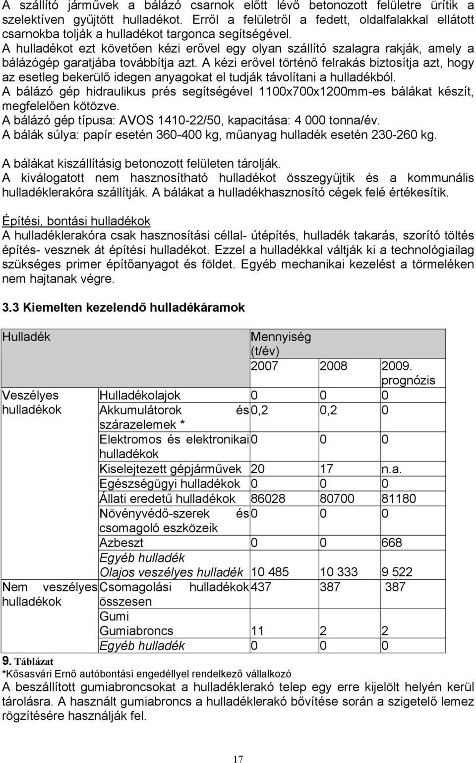 A hulladékot ezt követően kézi erővel egy olyan szállító szalagra rakják, amely a bálázógép garatjába továbbítja azt.