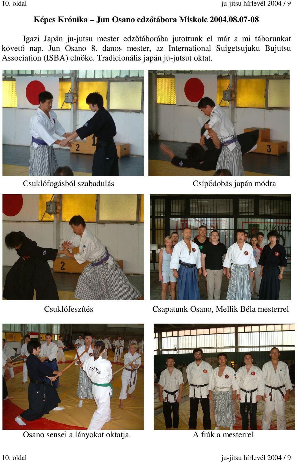 danos mester, az International Suigetsujuku Bujutsu Association (ISBA) elnöke. Tradicionális japán ju-jutsut oktat.