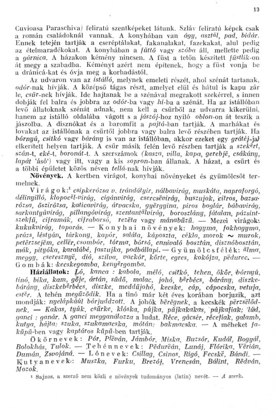 A füst a tetőn készített füstlik-on át megy a szabadba. Kéményt azért nem építenek, hogy a füst vonja be a dránicá-kat és óvja meg a korhadástól.