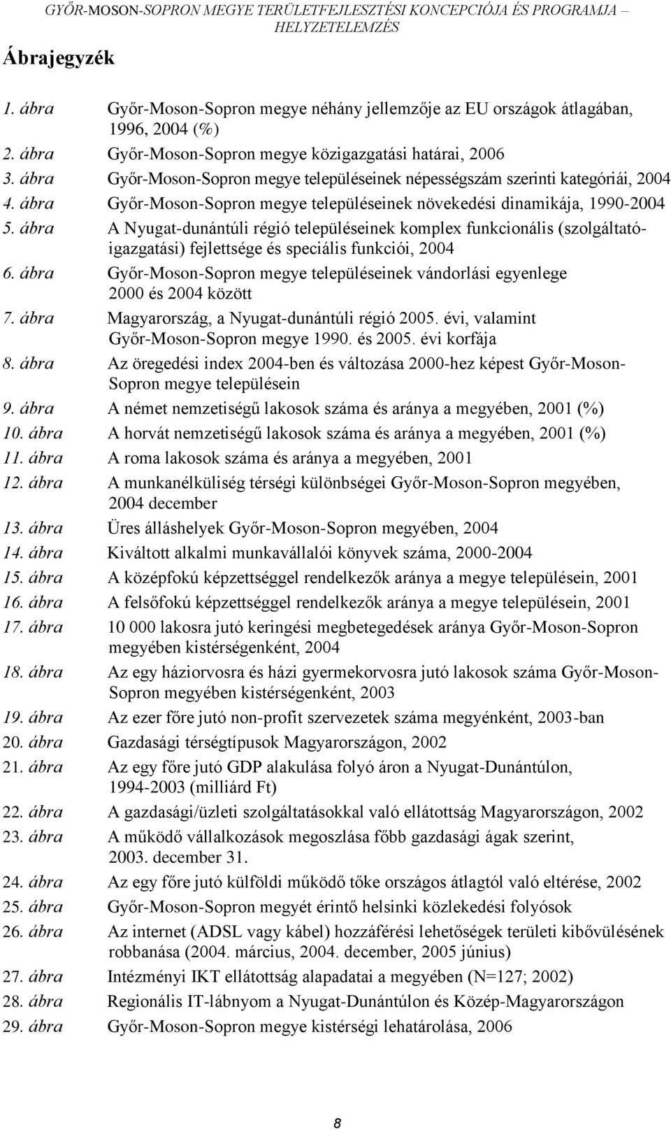 ábra A Nyugat-dunántúli régió településeinek komplex funkcionális (szolgáltatóigazgatási) fejlettsége és speciális funkciói, 2004 6.