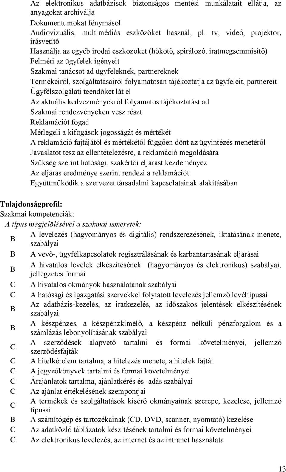 szolgáltatásairól folyamatosan tájékoztatja az ügyfeleit, partnereit Ügyfélszolgálati teendőket lát el Az aktuális kedvezményekről folyamatos tájékoztatást ad Szakmai rendezvényeken vesz részt