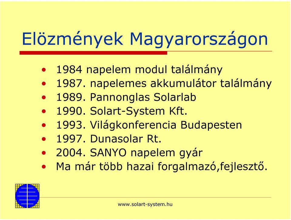 Solart-System Kft. 1993. Világkonferencia Budapesten 1997.