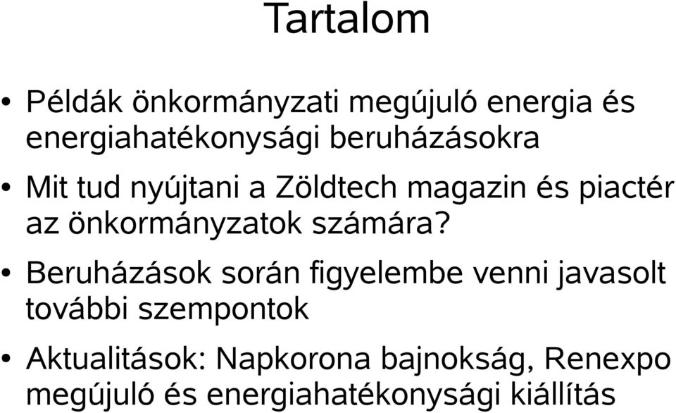 önkormányzatok számára?
