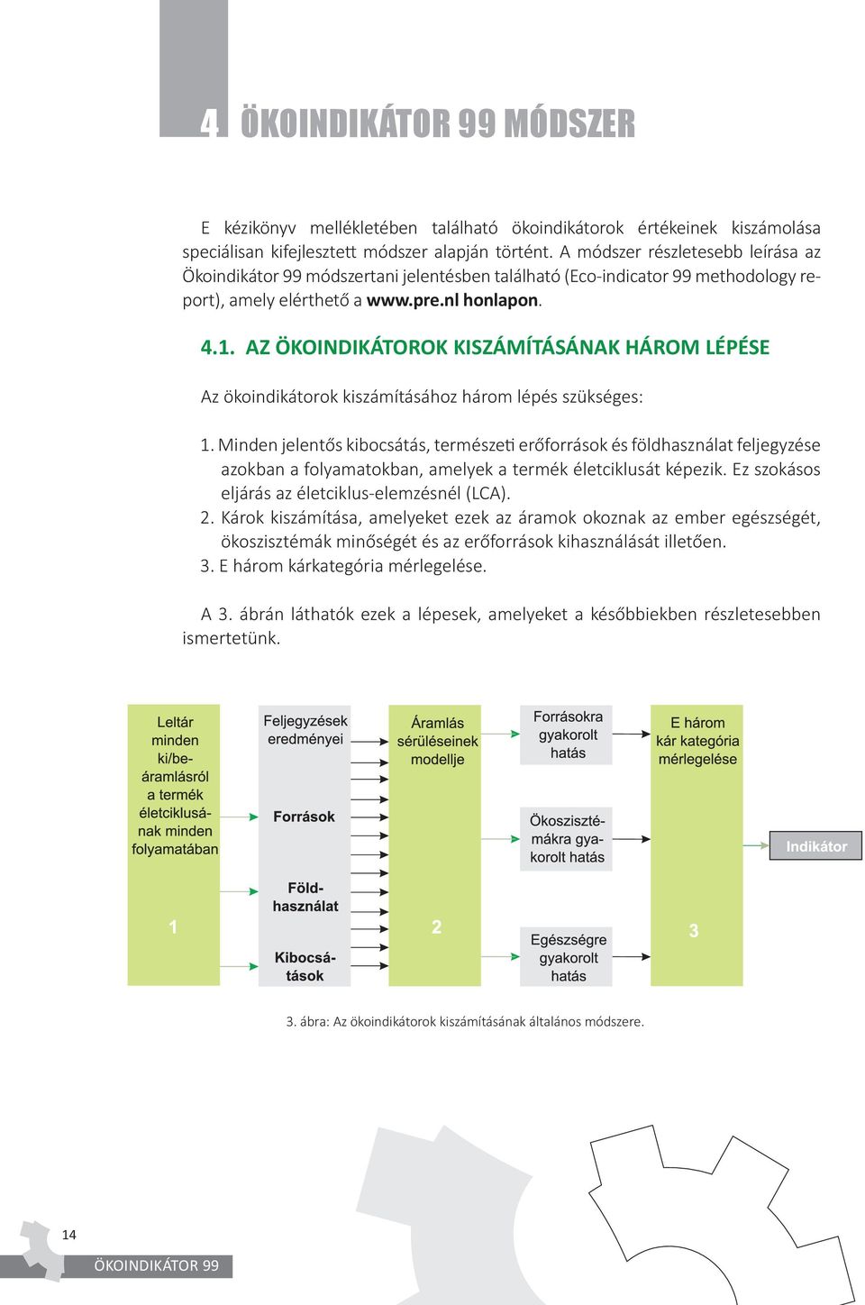 AZ ÖKOINDIKÁTOROK KISZÁMÍTÁSÁNAK HÁROM LÉPÉSE Az ökoindikátorok kiszámításához három lépés szükséges: 1.