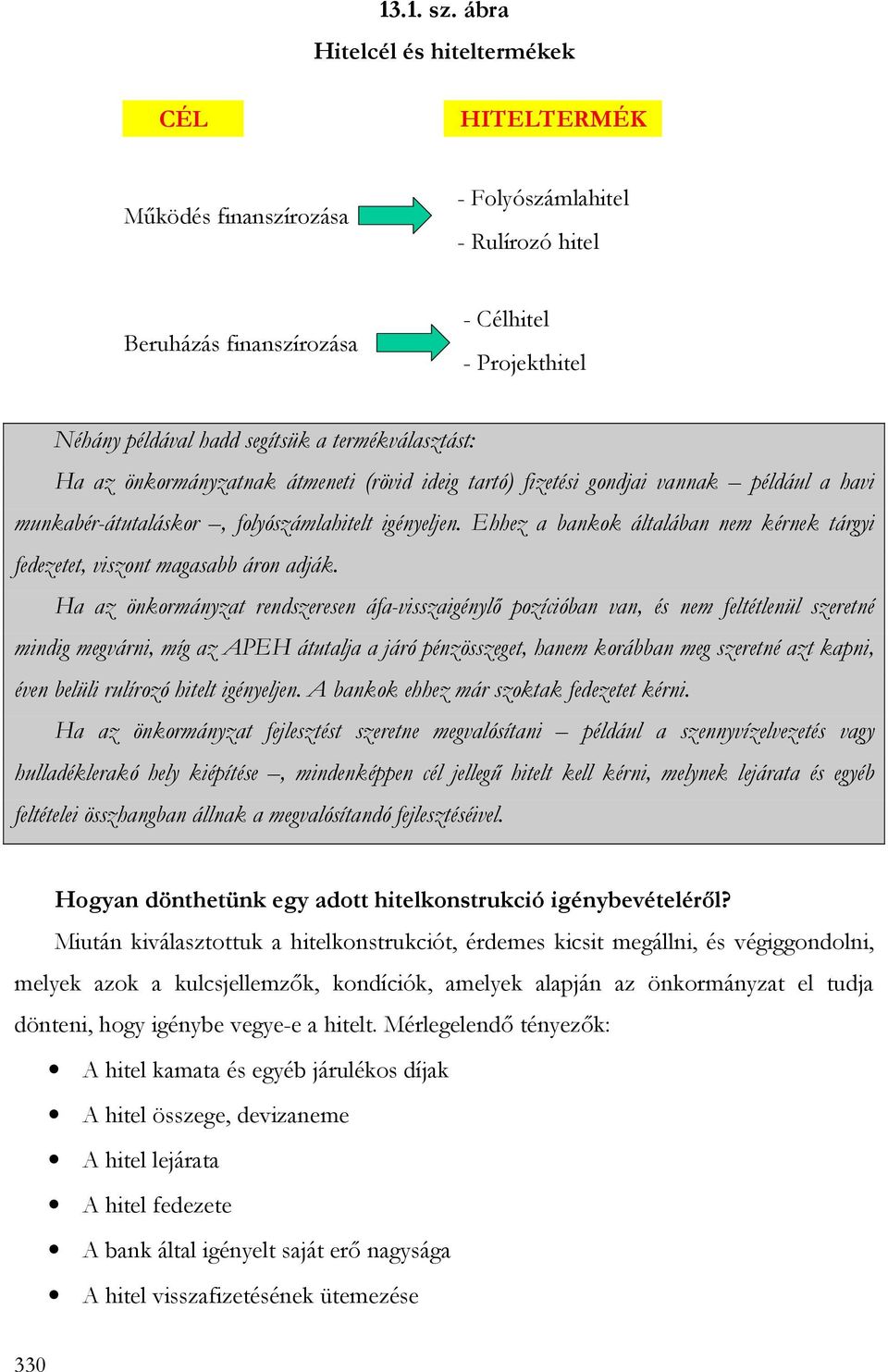 termékválasztást: Ha az önkormányzatnak átmeneti (rövid ideig tartó) fizetési gondjai vannak például a havi munkabér-átutaláskor, folyószámlahitelt igényeljen.