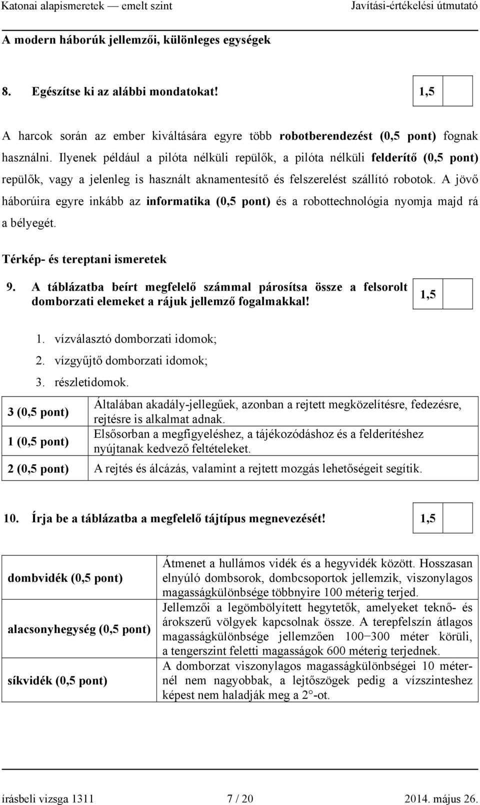 A jövő háborúira egyre inkább az informatika és a robottechnológia nyomja majd rá a bélyegét. Térkép- és tereptani ismeretek 9.