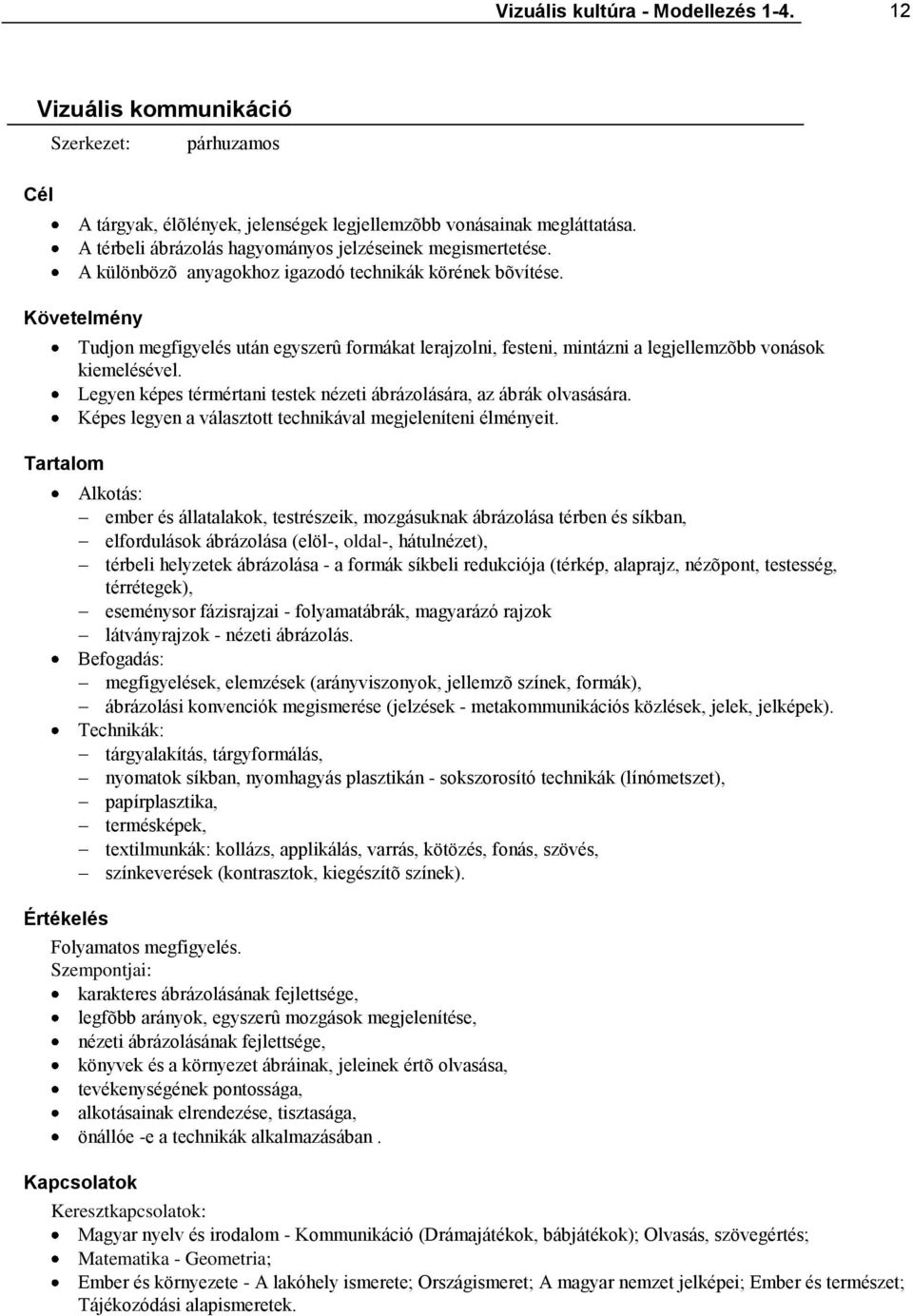 Legyen képes térmértani testek nézeti ábrázolására, az ábrák olvasására. Képes legyen a választott technikával megjeleníteni élményeit.