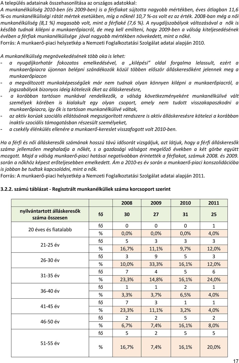 A nyugdíjszabályok változásával a nők is később tudnak kilépni a munkaerőpiacról, de meg kell említeni, hogy 2009-ben a válság kiteljesedésének évében a férfiak munkanélkülisége jóval nagyobb