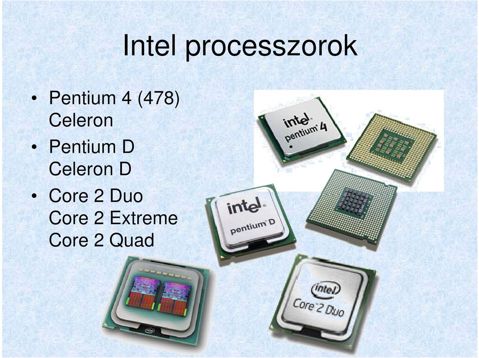 Pentium D Celeron D Core