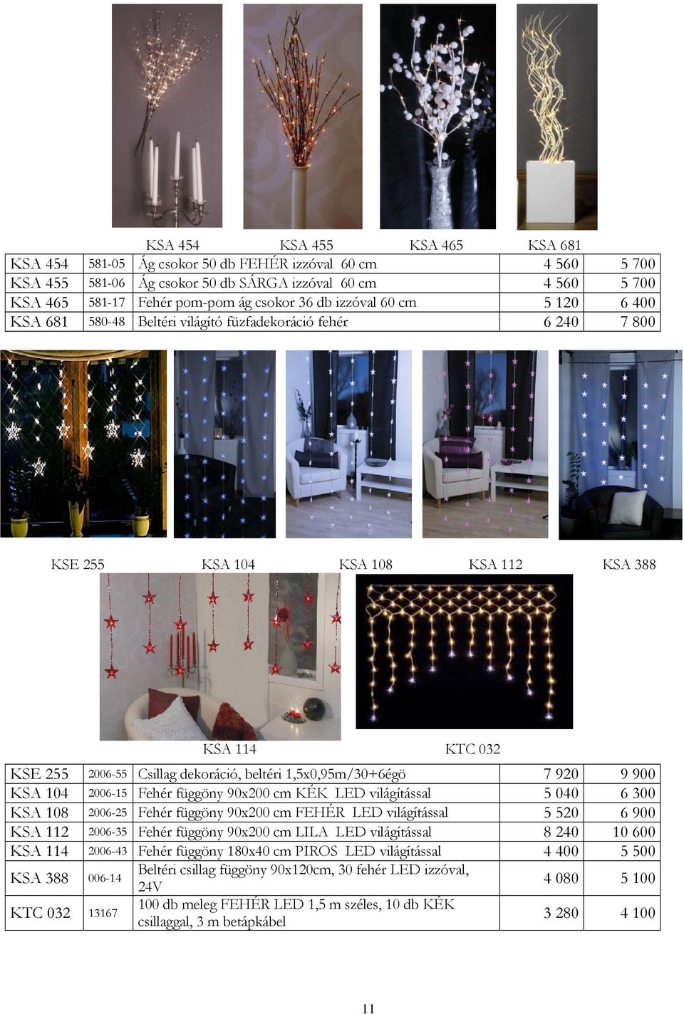 1,5x0,95m/30+6égö 7 920 9 900 KSA 104 2006-15 Fehér függöny 90x200 cm KÉK LED világítással KSA 108 2006-25 Fehér függöny 90x200 cm FEHÉR LED világítással 5 520 6 900 KSA 112 2006-35 Fehér függöny