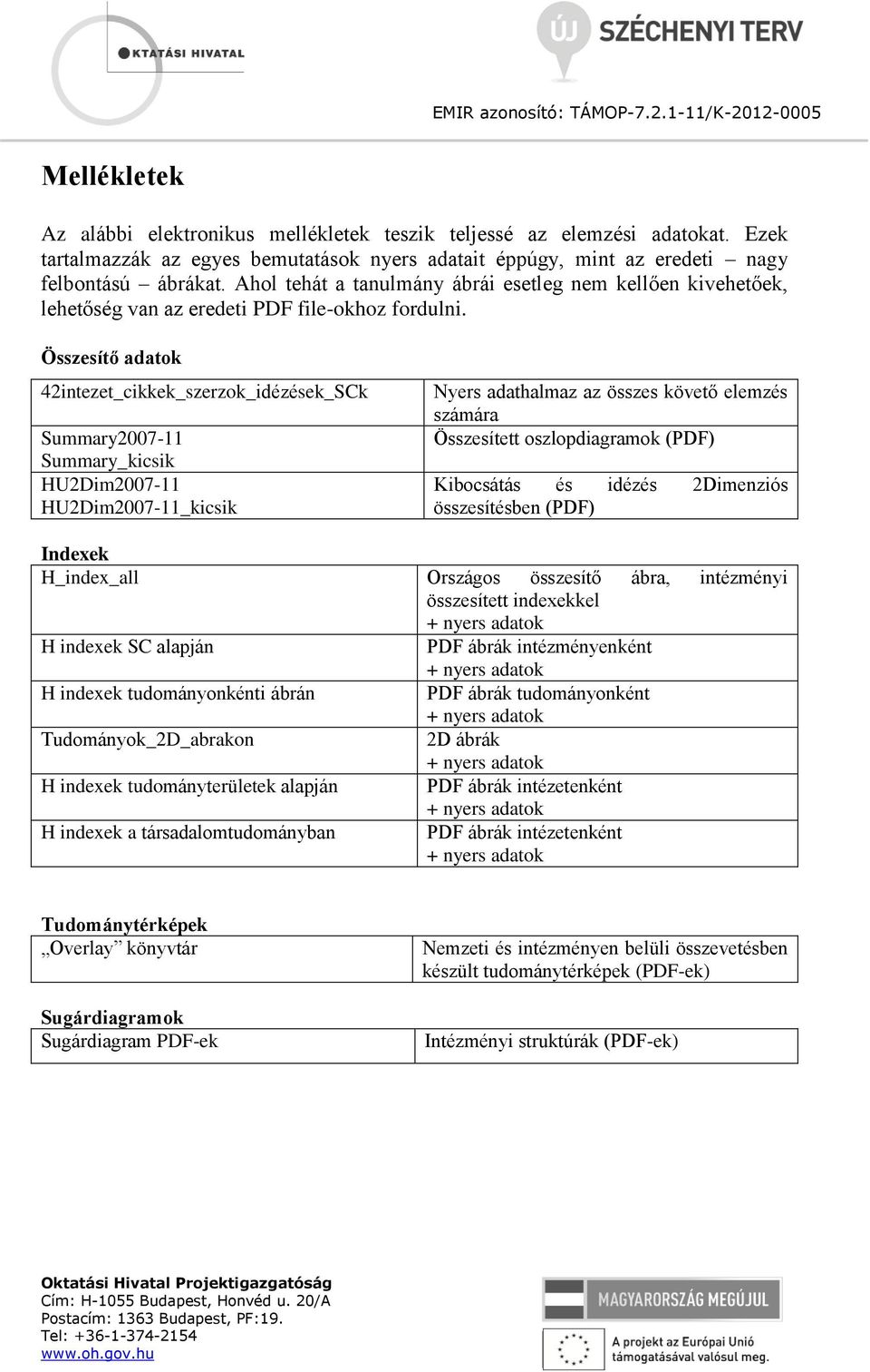 Összesítő adatok 42intezet_cikkek_szerzok_idézések_SCk Summary2007-11 Summary_kicsik HU2Dim2007-11 HU2Dim2007-11_kicsik Nyers adathalmaz az összes követő elemzés számára Összesített oszlopdiagramok