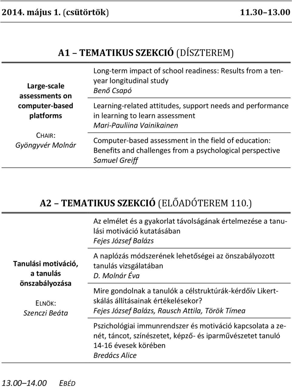 Csapó Learning-related attitudes, support needs and performance in learning to learn assessment Mari-Pauliina Vainikainen Computer-based assessment in the field of education: Benefits and challenges