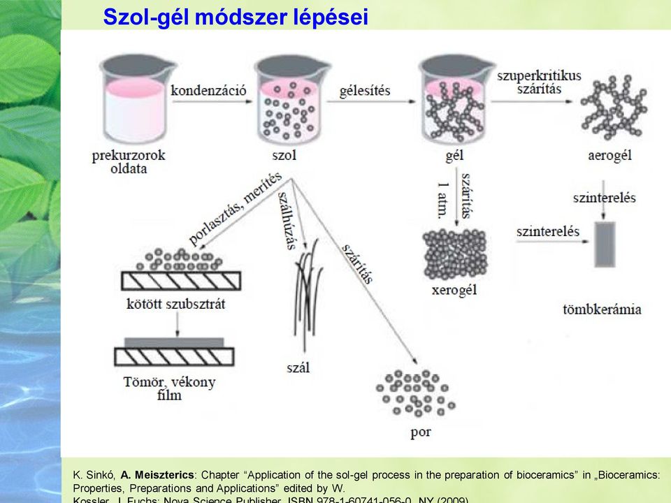 process in the preparation of bioceramics in