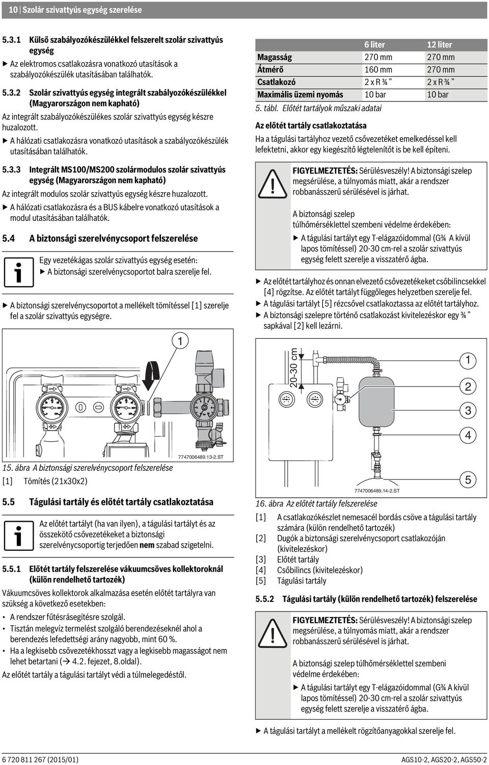 A hálózati csatlakozásra vonatkozó utasítások a szabályozókészülék utasításában találhatók. 5.