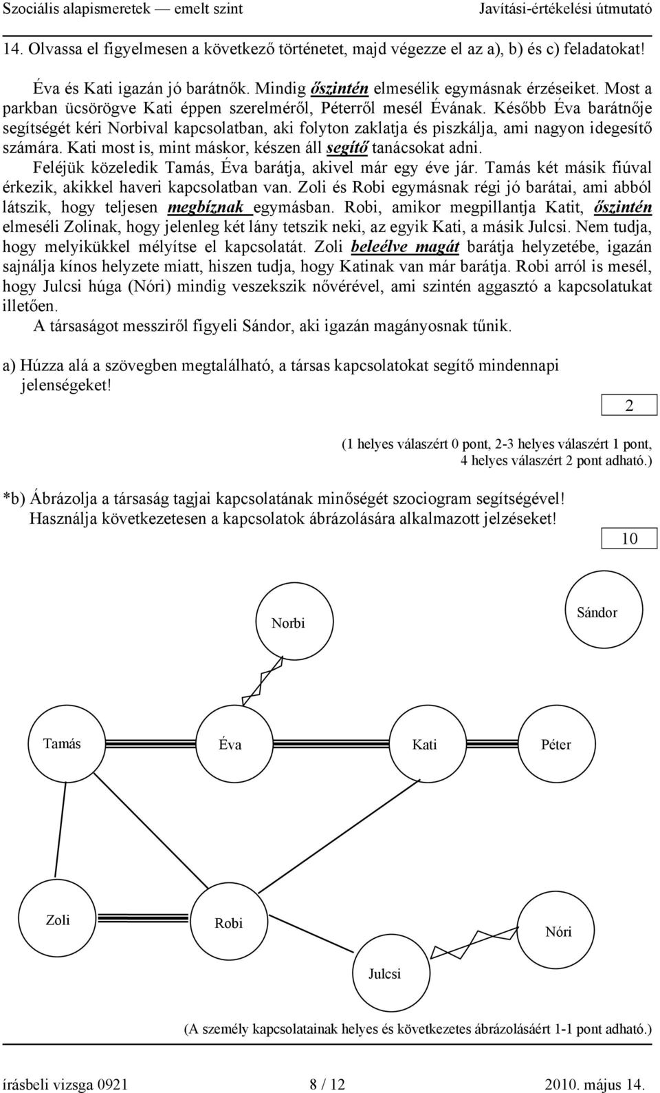 Kati most is, mint máskor, készen áll segítő tanácsokat adni. Feléjük közeledik Tamás, Éva barátja, akivel már egy éve jár. Tamás két másik fiúval érkezik, akikkel haveri kapcsolatban van.