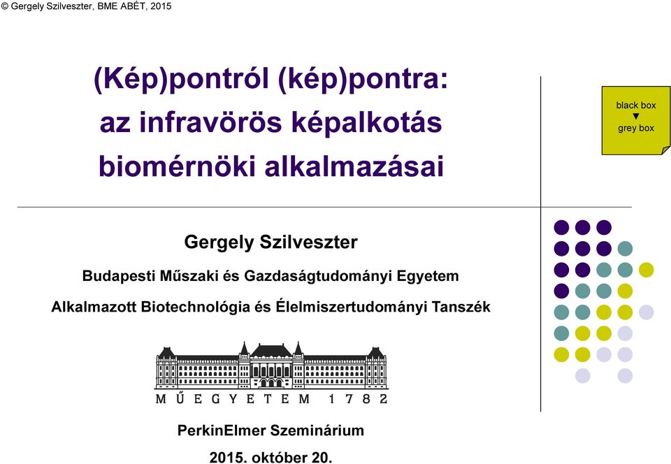 Műszaki és Gazdaságtudományi Egyetem Alkalmazott Biotechnológia