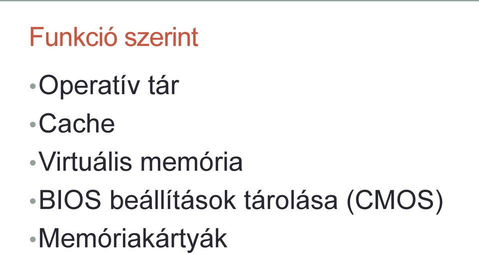 memória BIOS beállítások