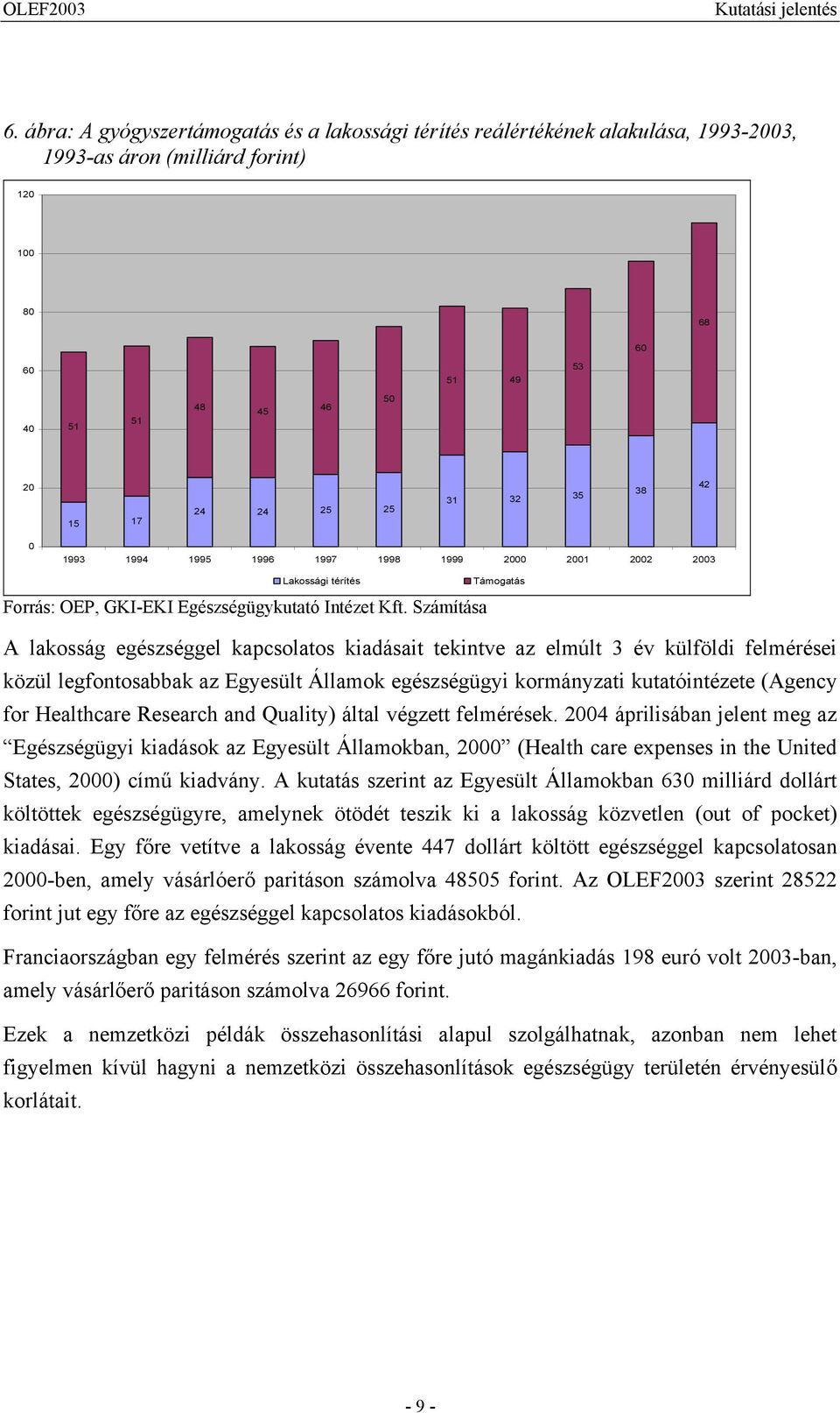 Számítása A lakosság egészséggel kapcsolatos kiadásait tekintve az elmúlt 3 év külföldi felmérései közül legfontosabbak az Egyesült Államok egészségügyi kormányzati kutatóintézete (Agency for