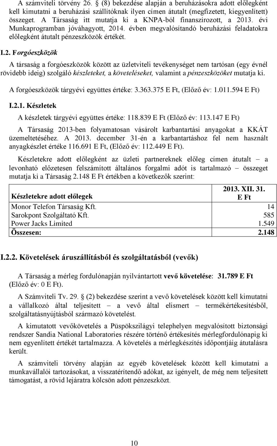 13. évi Munkaprogramban jóváhagyott, 20