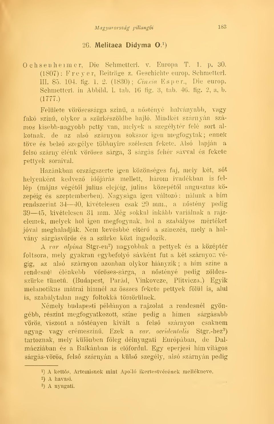 ) Felülete vörösessárga szín, a nstényé halványabb, vagy fakó szín, olykor a szürkészöldbe hajló.