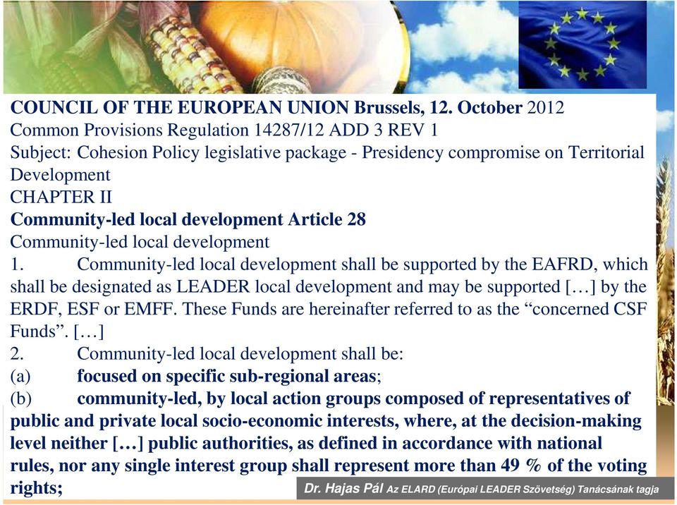 development Article 28 Community-led local development 1.