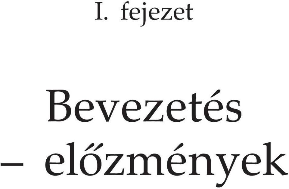 Bevezetés