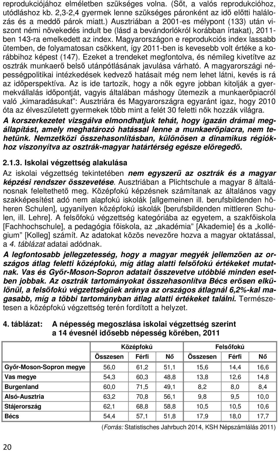 Magyarországon e reprodukciós index lassabb ütemben, de folyamatosan csökkent, így 2011-ben is kevesebb volt értéke a korábbihoz képest (147).